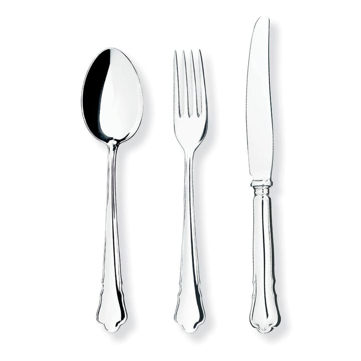 Tenedor de comida Chippendale plata, 20,1 cm Gense