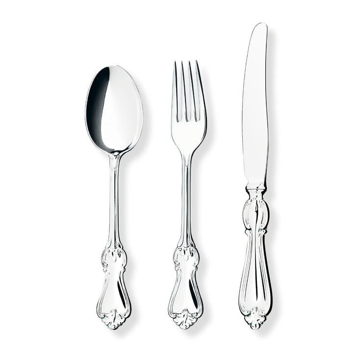 Tenedor de comida Olga plata, 20,8 cm Gense