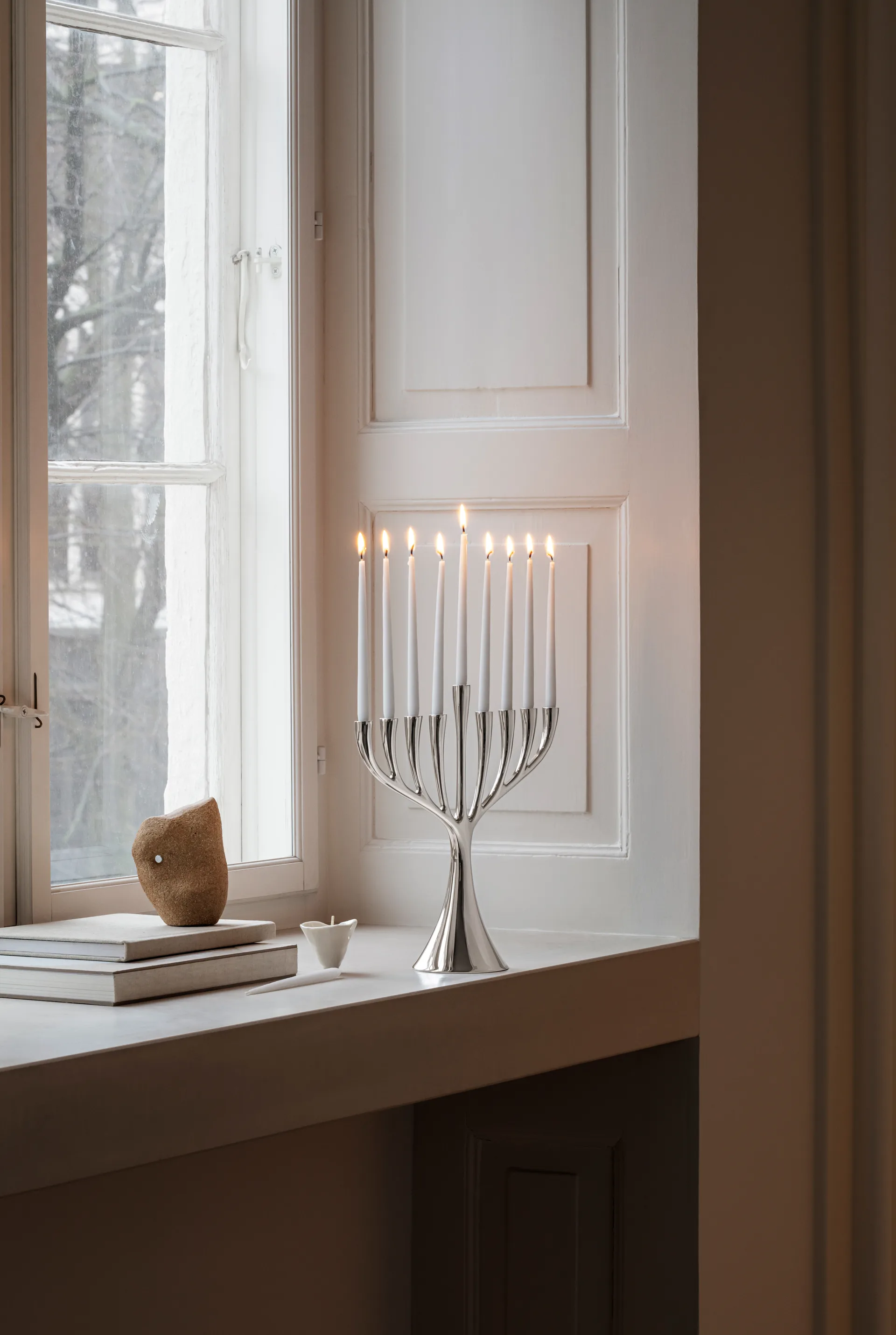 18 Velas Cobra Hanukkah, Blanco Georg Jensen