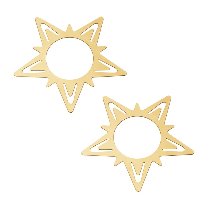 2 Anillos servilleteros Classic christmas star Ø9 cm, Dorado Georg Jensen