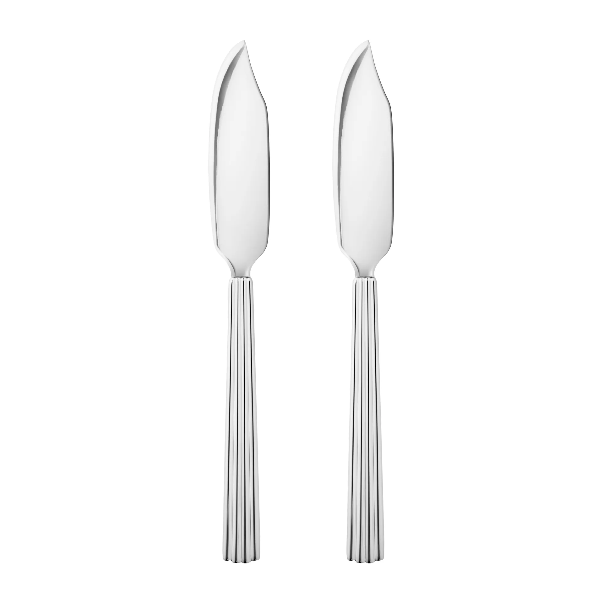 2 Cuchillos de pescado Bernadotte, Acero inoxidable Georg Jensen