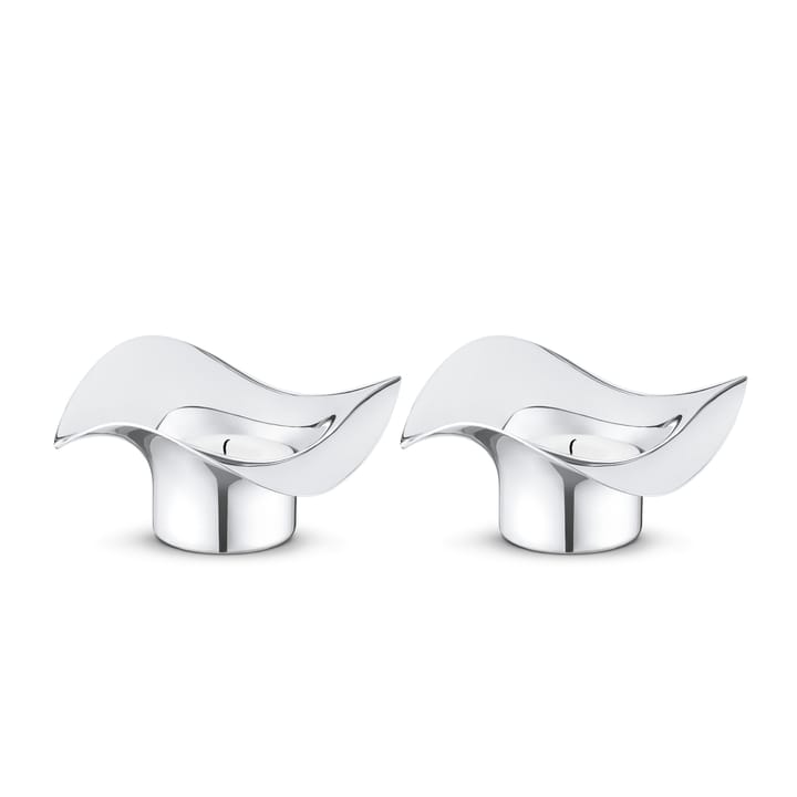 2 Portavelas Cobra - acero inoxidable - Georg Jensen