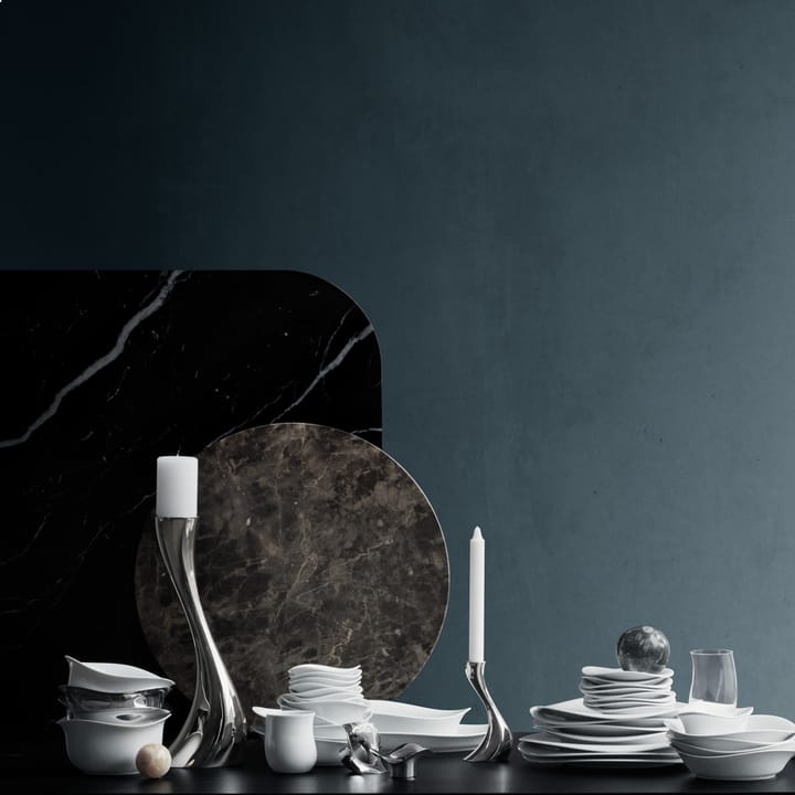 2 Portavelas Cobra, acero inoxidable Georg Jensen