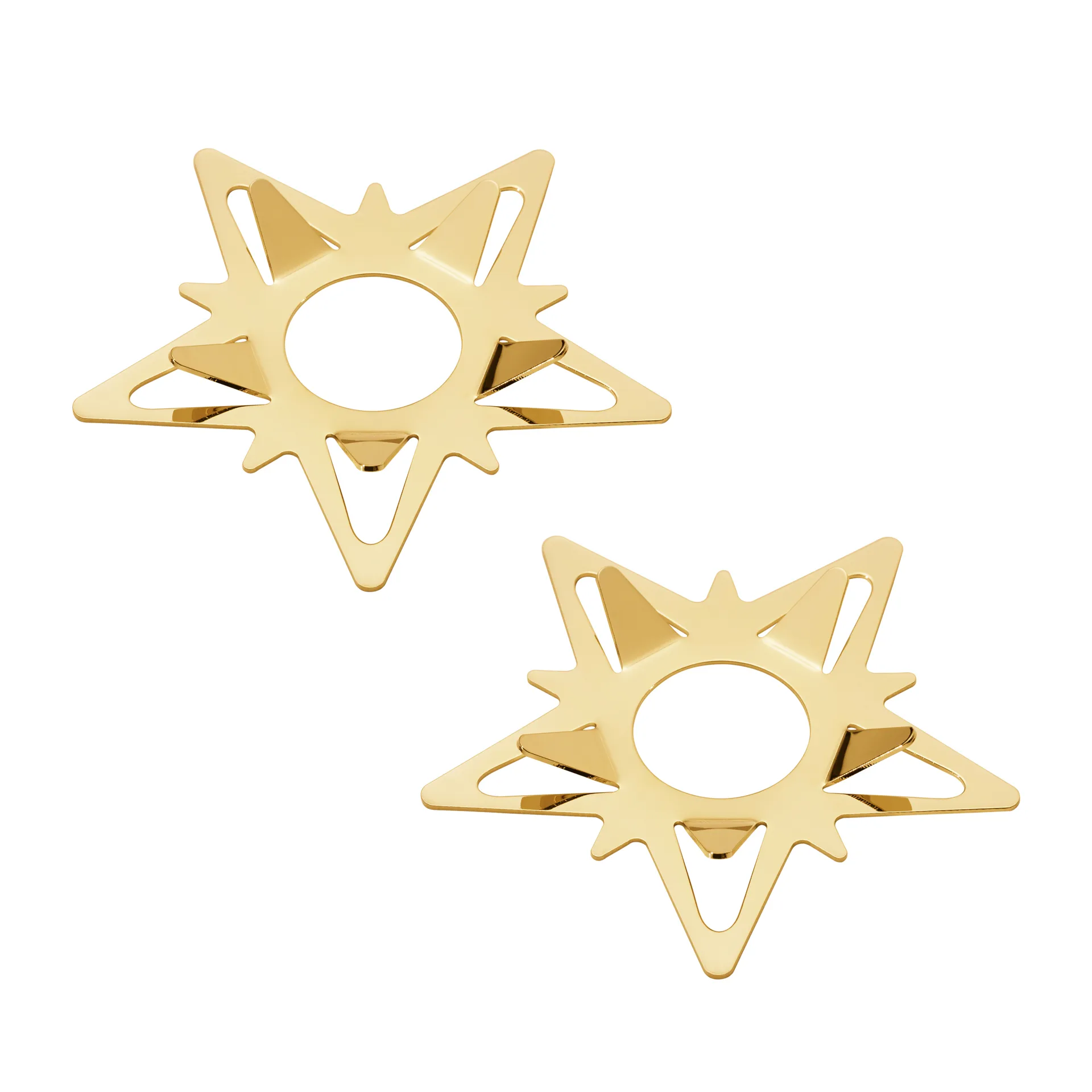 2 protectores para velas Classic christmas estrella, Dorado Georg Jensen