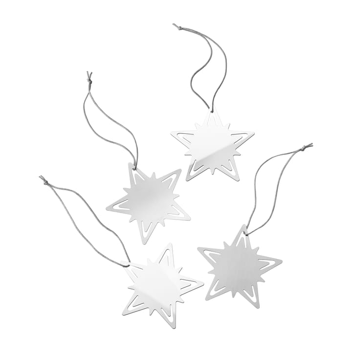 4 Adornos para regalos Classic christmas star - Plata - Georg Jensen