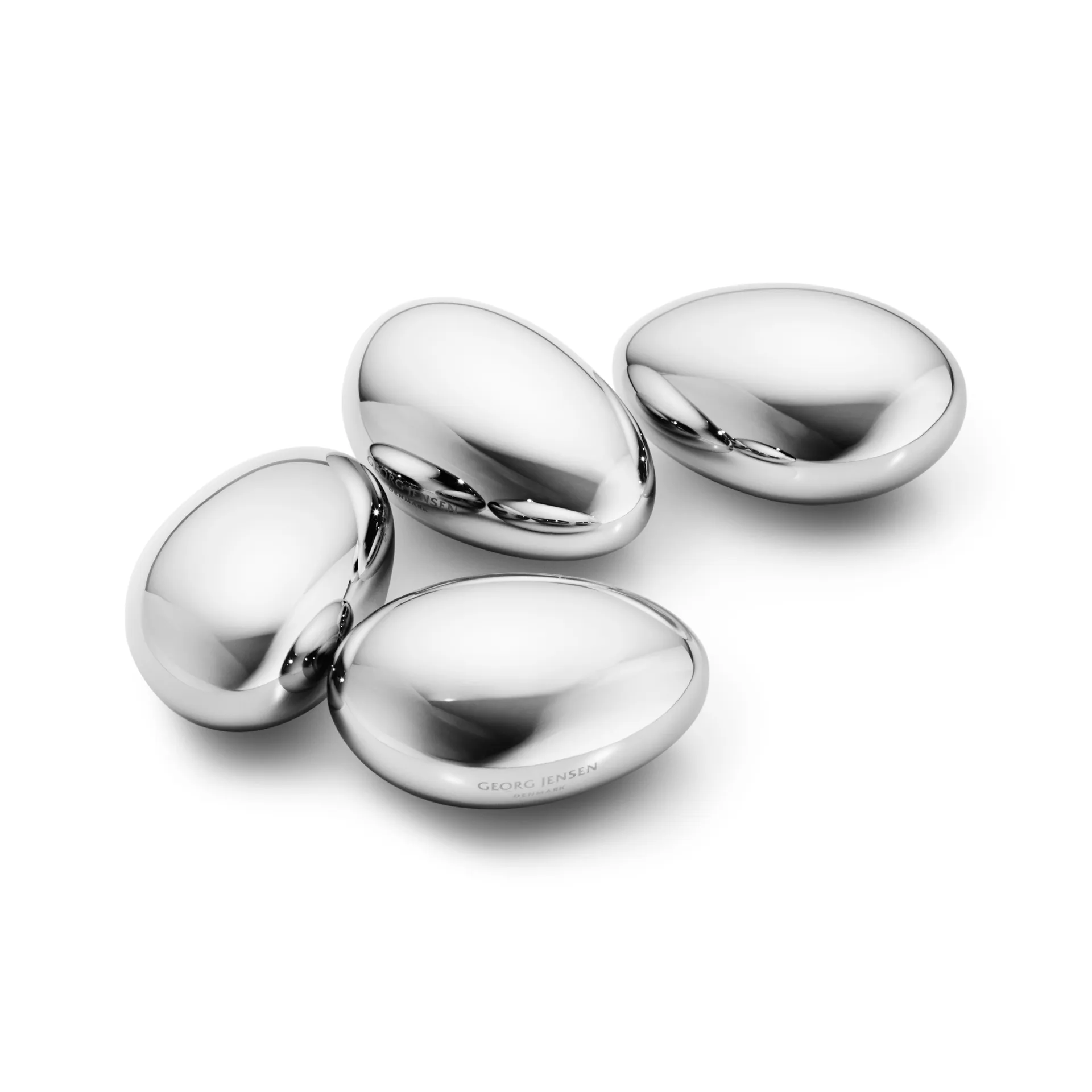 4 Piedras para enfriar whisky Sky, acero inoxidable Georg Jensen