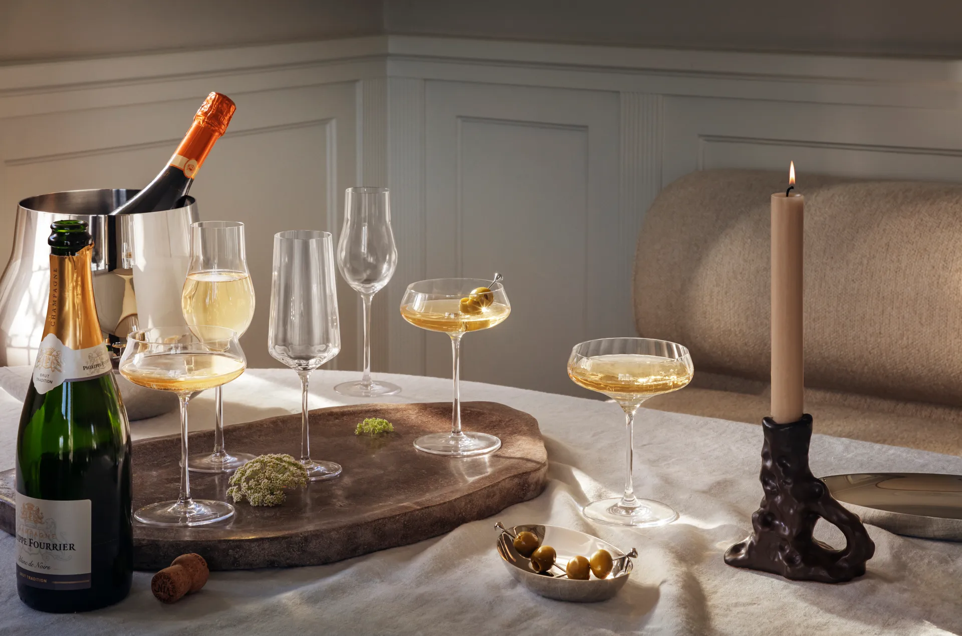 6 Copas de champán Sky 25 cl, Transparente Georg Jensen