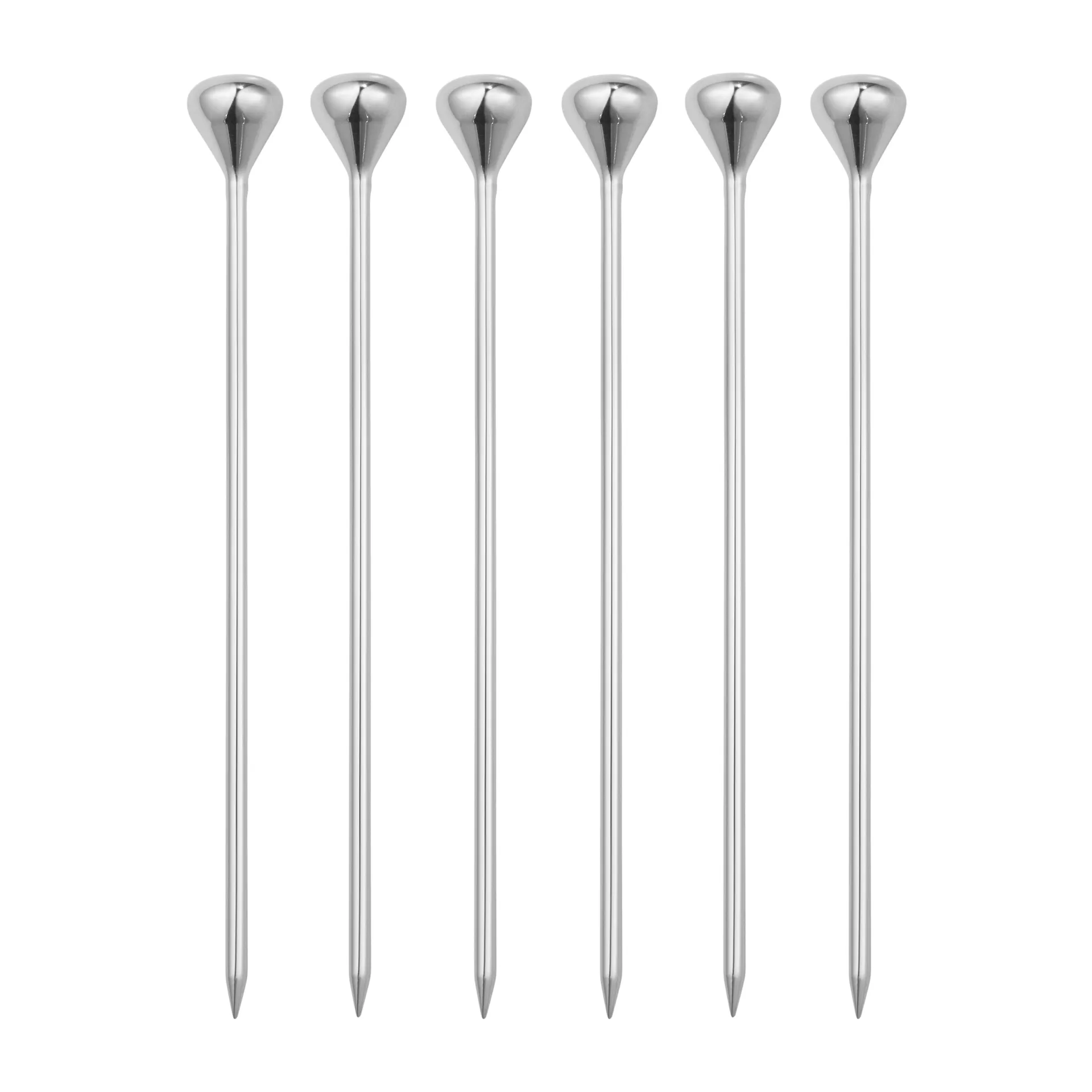 6 Palitos de cóctel Sky, acero inoxidable Georg Jensen