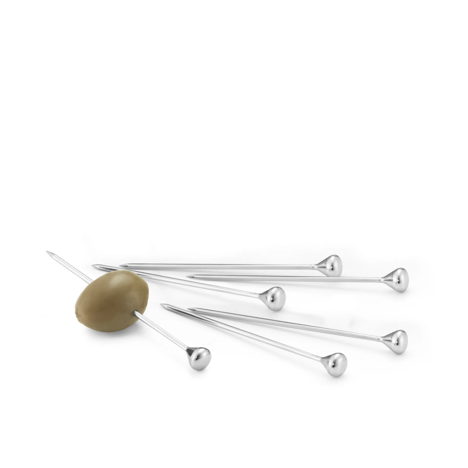 6 Palitos de cóctel Sky, acero inoxidable Georg Jensen