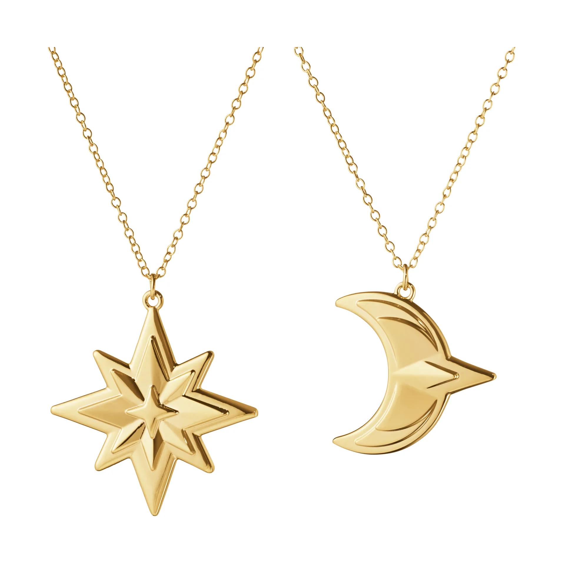 Adorno colgante de Navidad 2024, 2-pack, Chapado en oro Georg Jensen