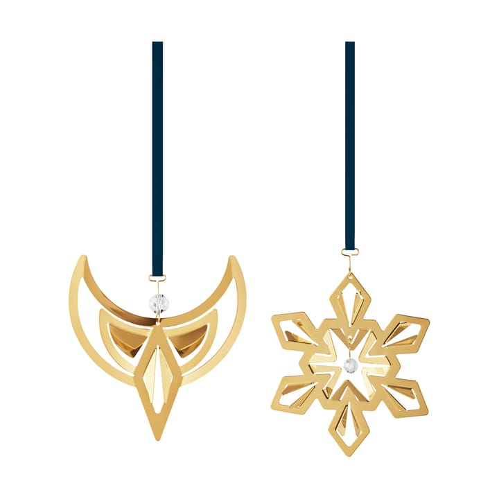 Adorno colgante de Navidad 2024, 2-pack, Chapado en paladio Georg Jensen