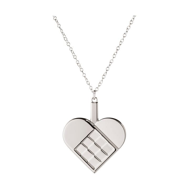 Adorno navideño 2025 corazón  - Aleación de zinc plateada en paladio - Georg Jensen