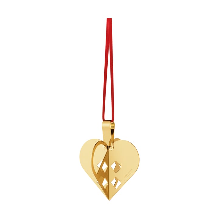 Adorno navideño corazón 2025 - Latón chapado en oro - Georg Jensen