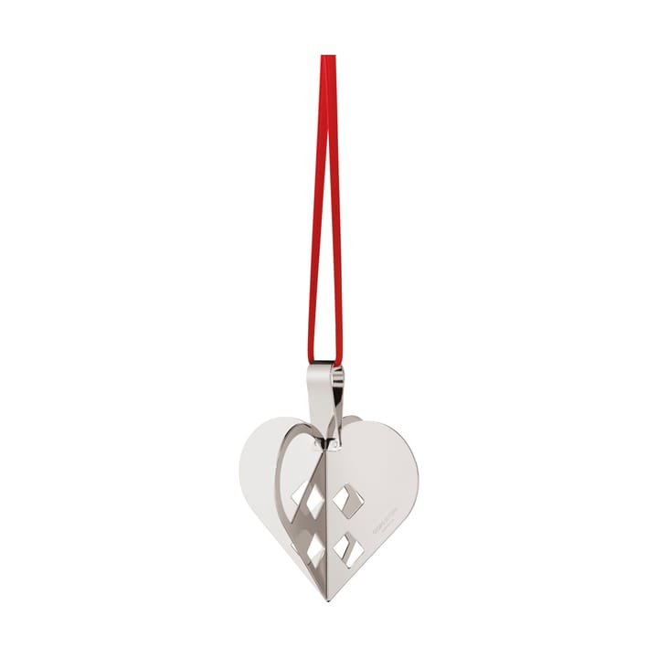 Adorno navideño corazón 2025 - Latón chapado en paladio - Georg Jensen
