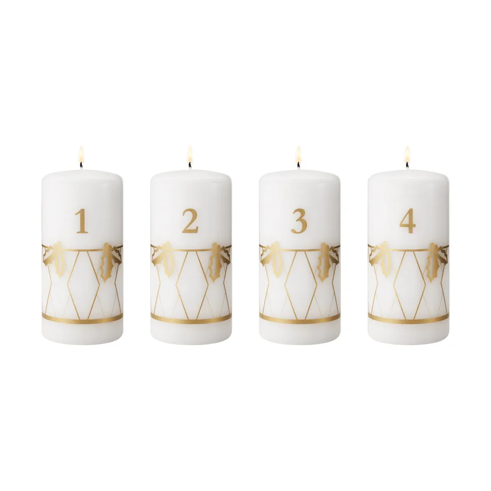adventsluz de 2026, Estampado en oro, 4 piezas Georg Jensen