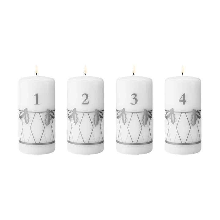 adventsluz de 2026 - Impresión en plata, 4 piezas - Georg Jensen