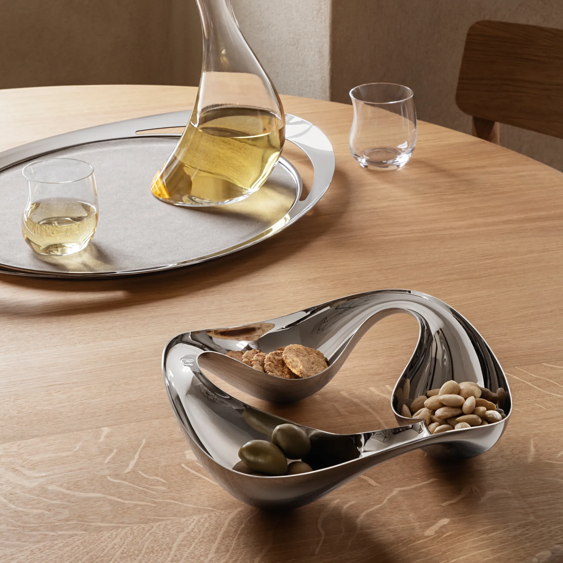 Bandeja de servir Cobra, Acero inoxidable Georg Jensen