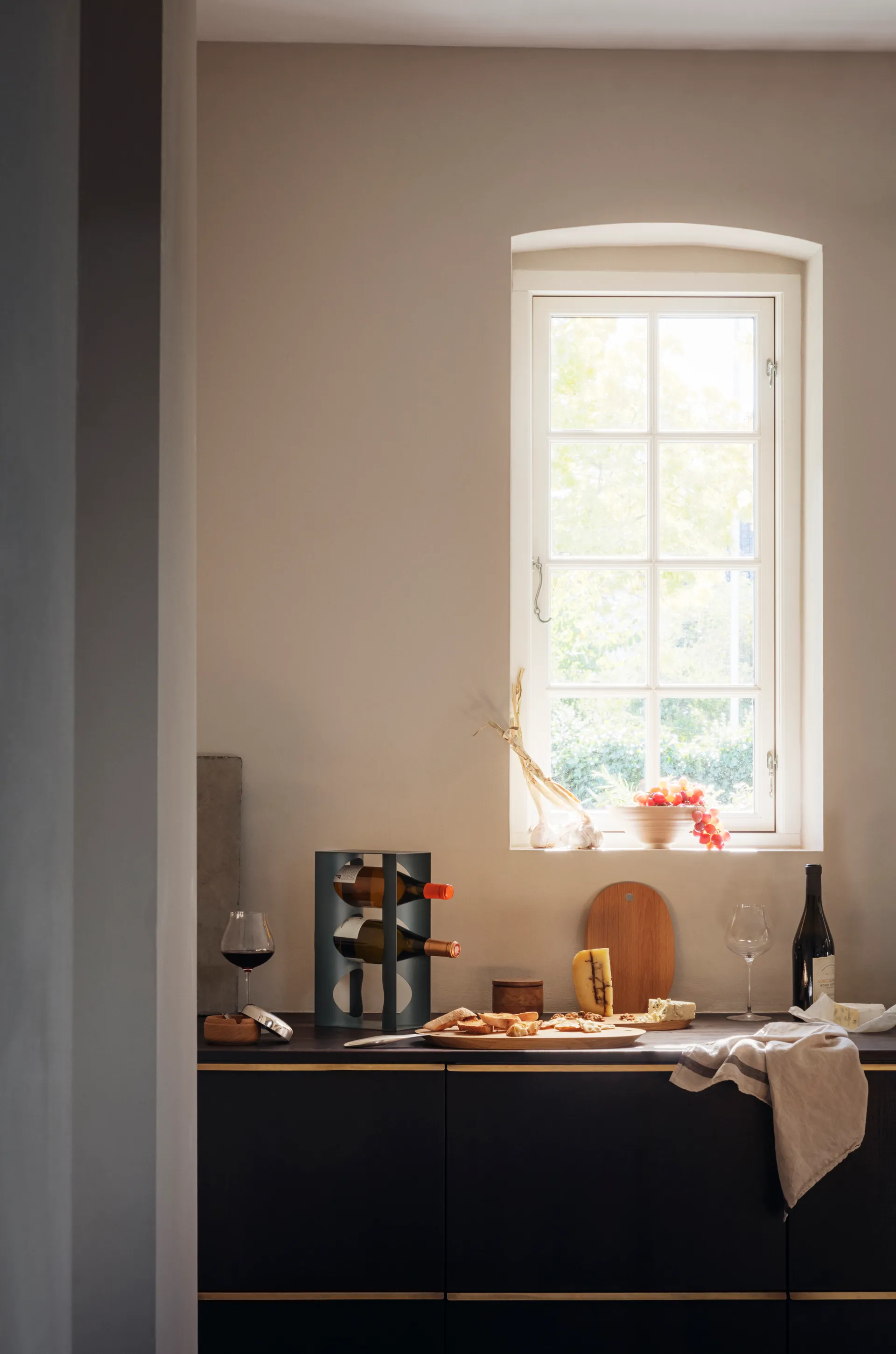 Botellero Alfredo 3 botellas 33,6x12 cm, Black Georg Jensen