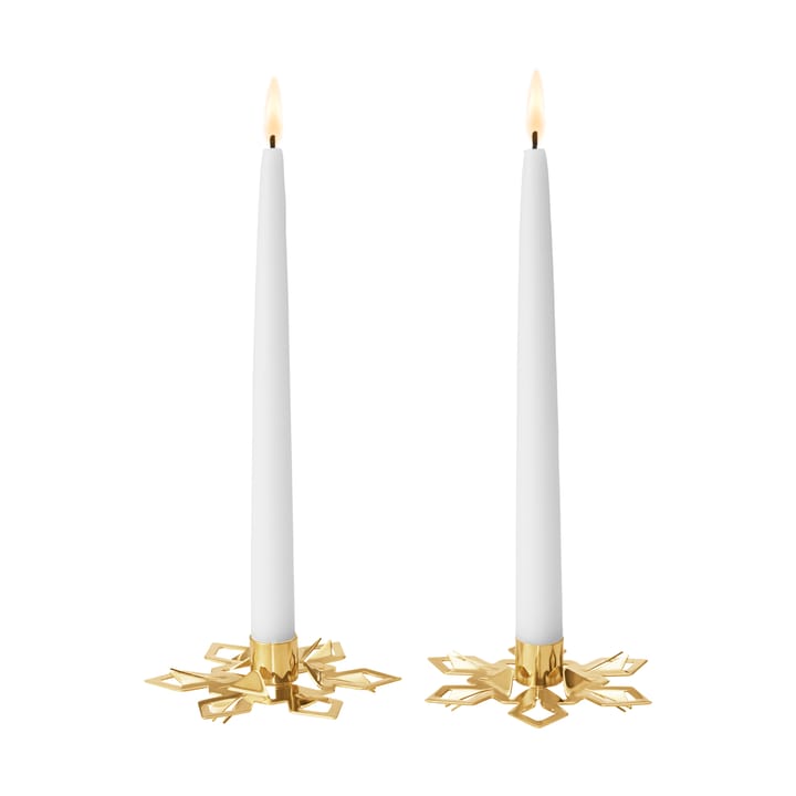 Candelabro 2024, 2-pack, Chapado en oro Georg Jensen