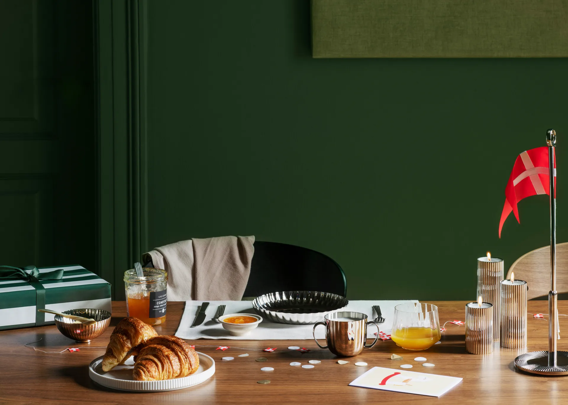 Candelabro Bernadotte 3 piezas, acero inoxidable Georg Jensen