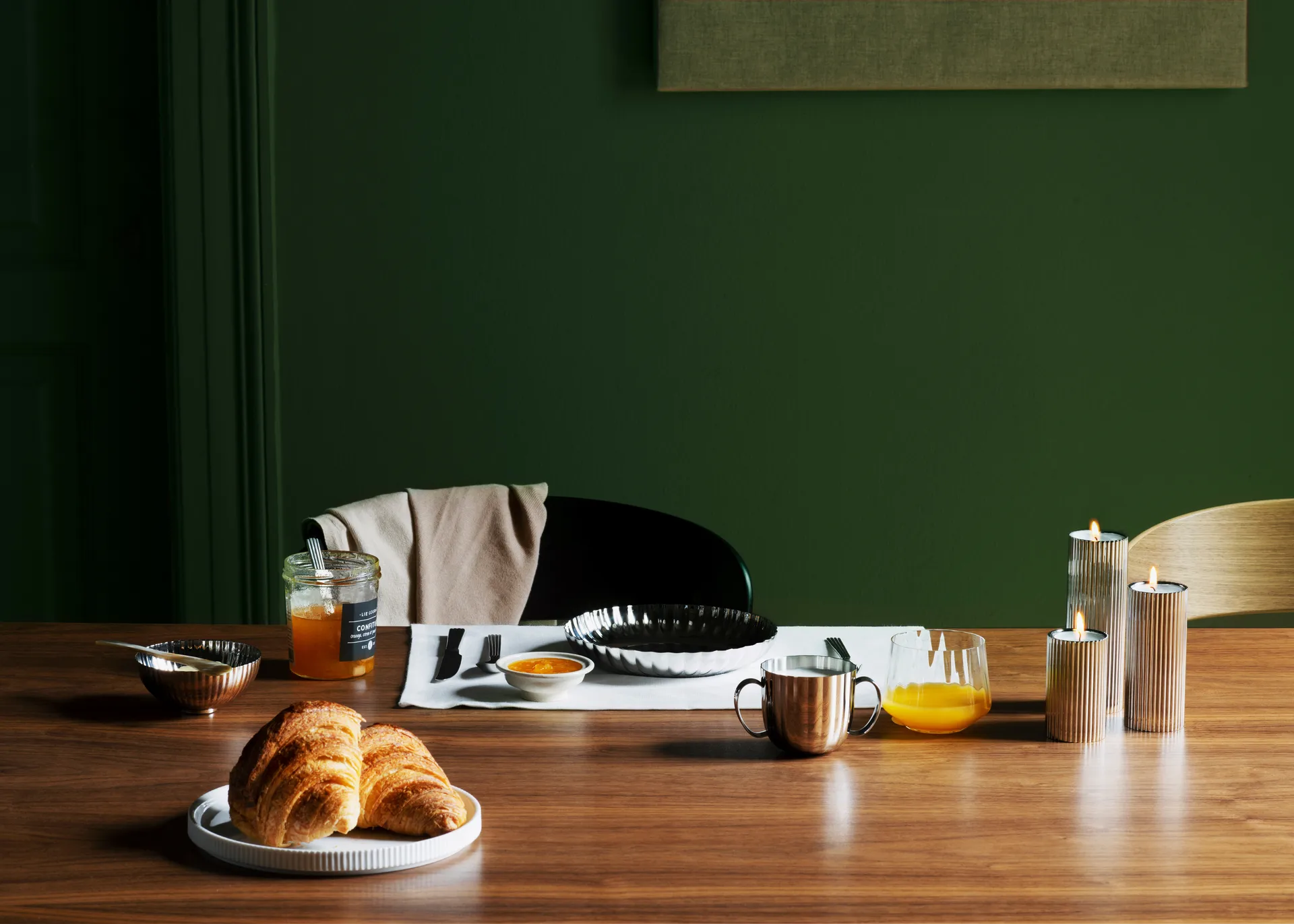 Candelabro Bernadotte 8 cm, acero inoxidable Georg Jensen