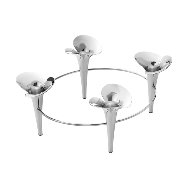 Candelabro Bloom Ø28 cm - Acero inoxidable - Georg Jensen