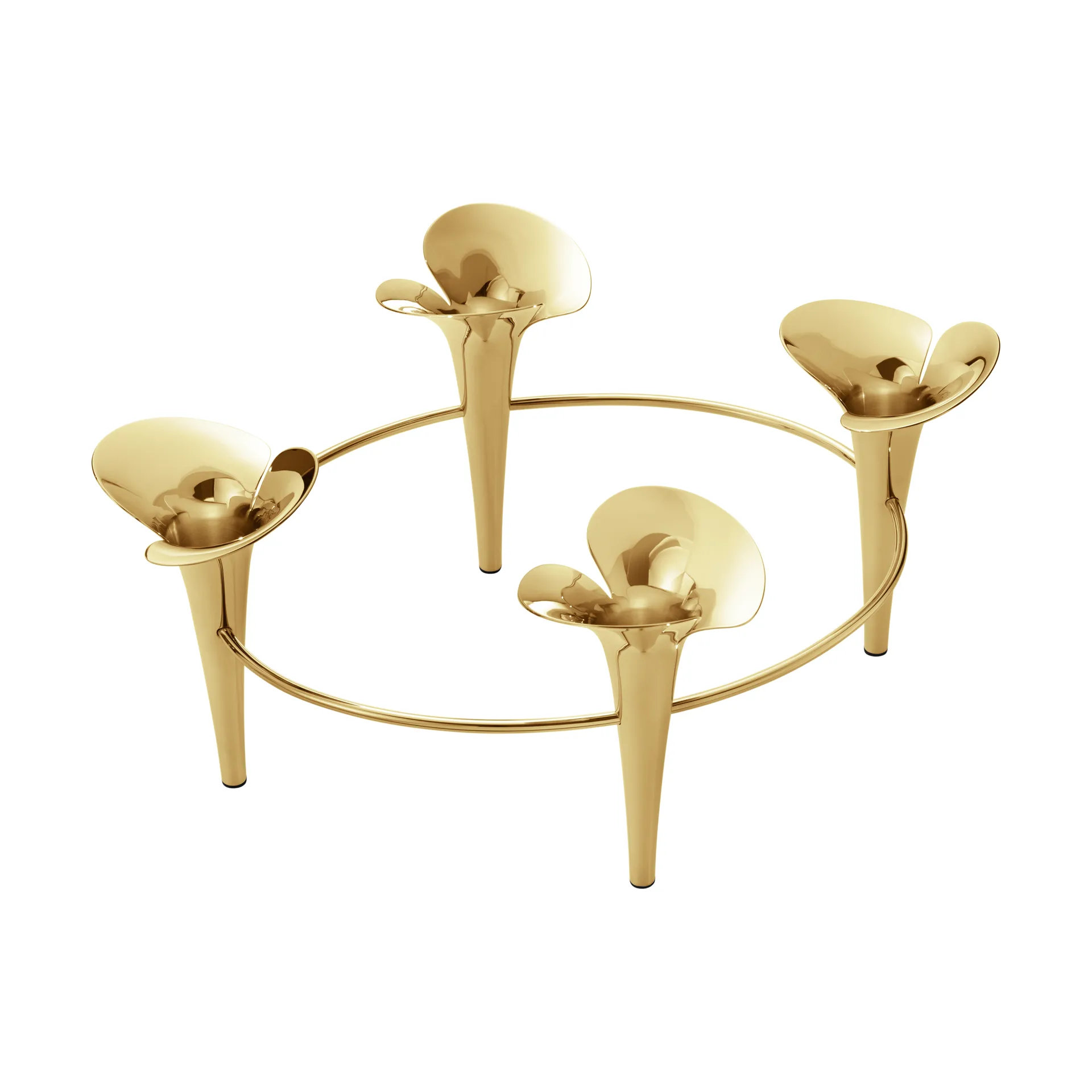 Candelabro Bloom Ø28 cm, Dorado Georg Jensen
