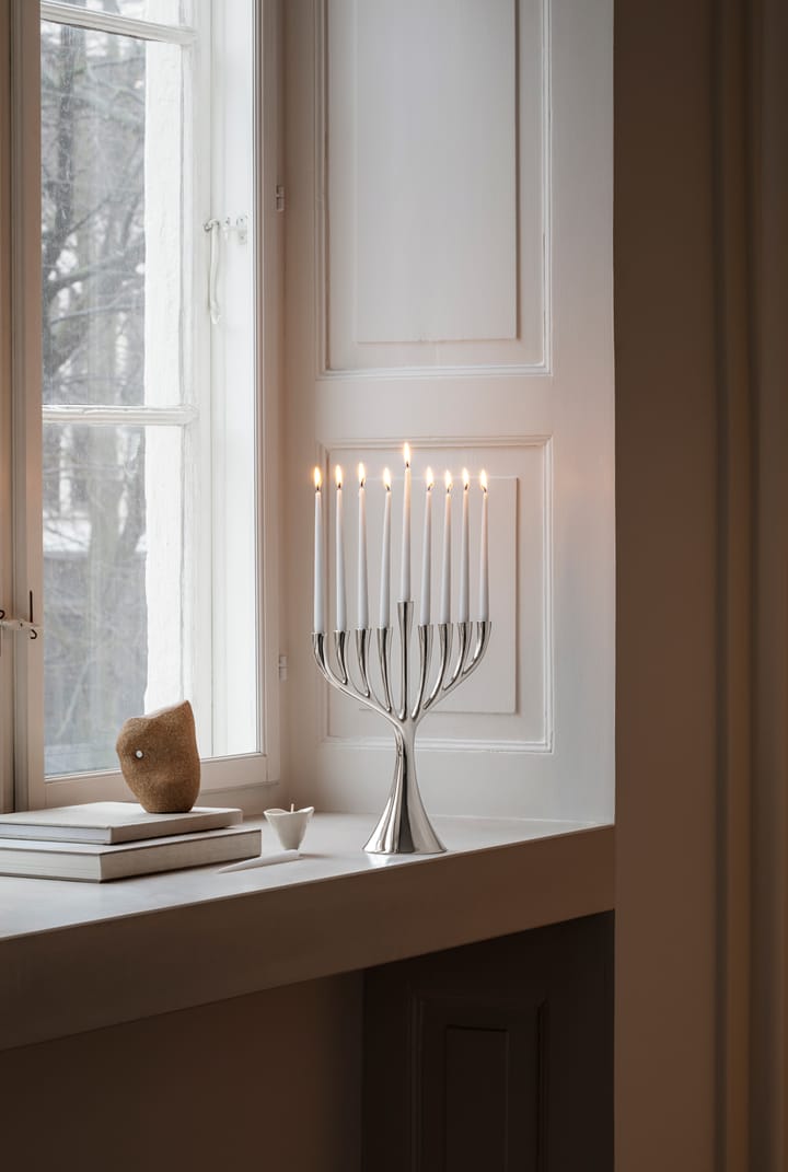Candelabro Cobra menora de nueve brazos, Acero inoxidable Georg Jensen