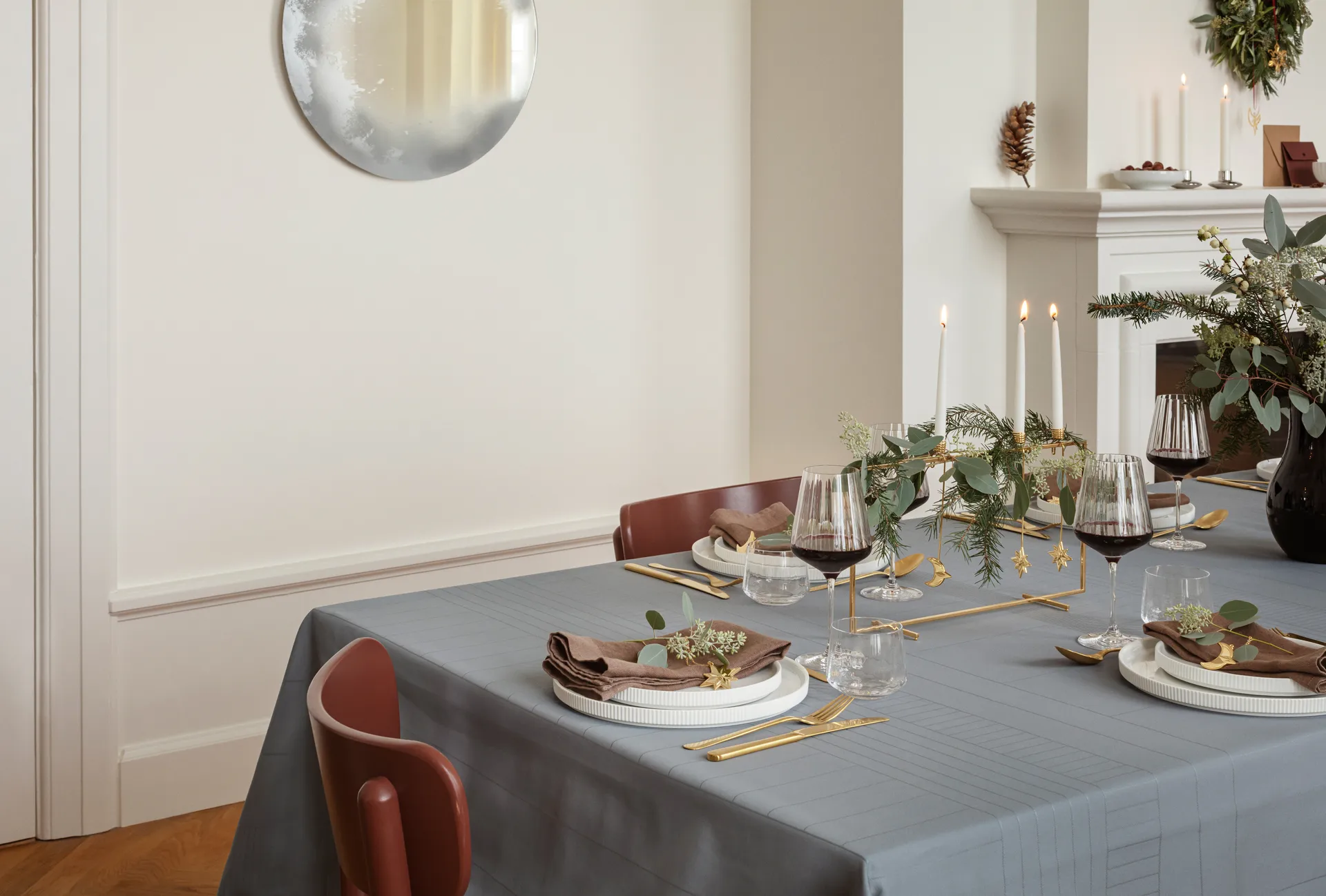 Candelabro estrella 2024, Chapado en oro Georg Jensen