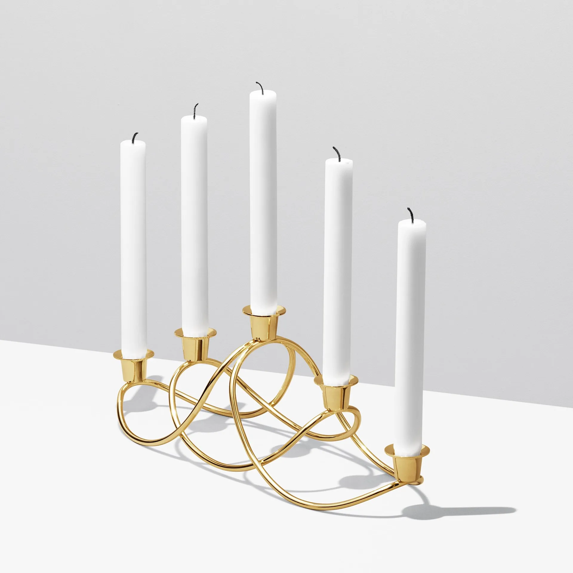 Candelabro Harmony, dorado Georg Jensen