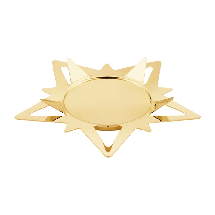 Candelabro para vela gruesa Classic christmas star Ø16 cm, Dorado Georg Jensen