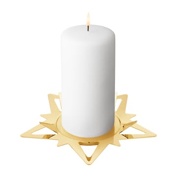 Candelabro para vela gruesa Classic christmas star Ø16 cm - Dorado - Georg Jensen
