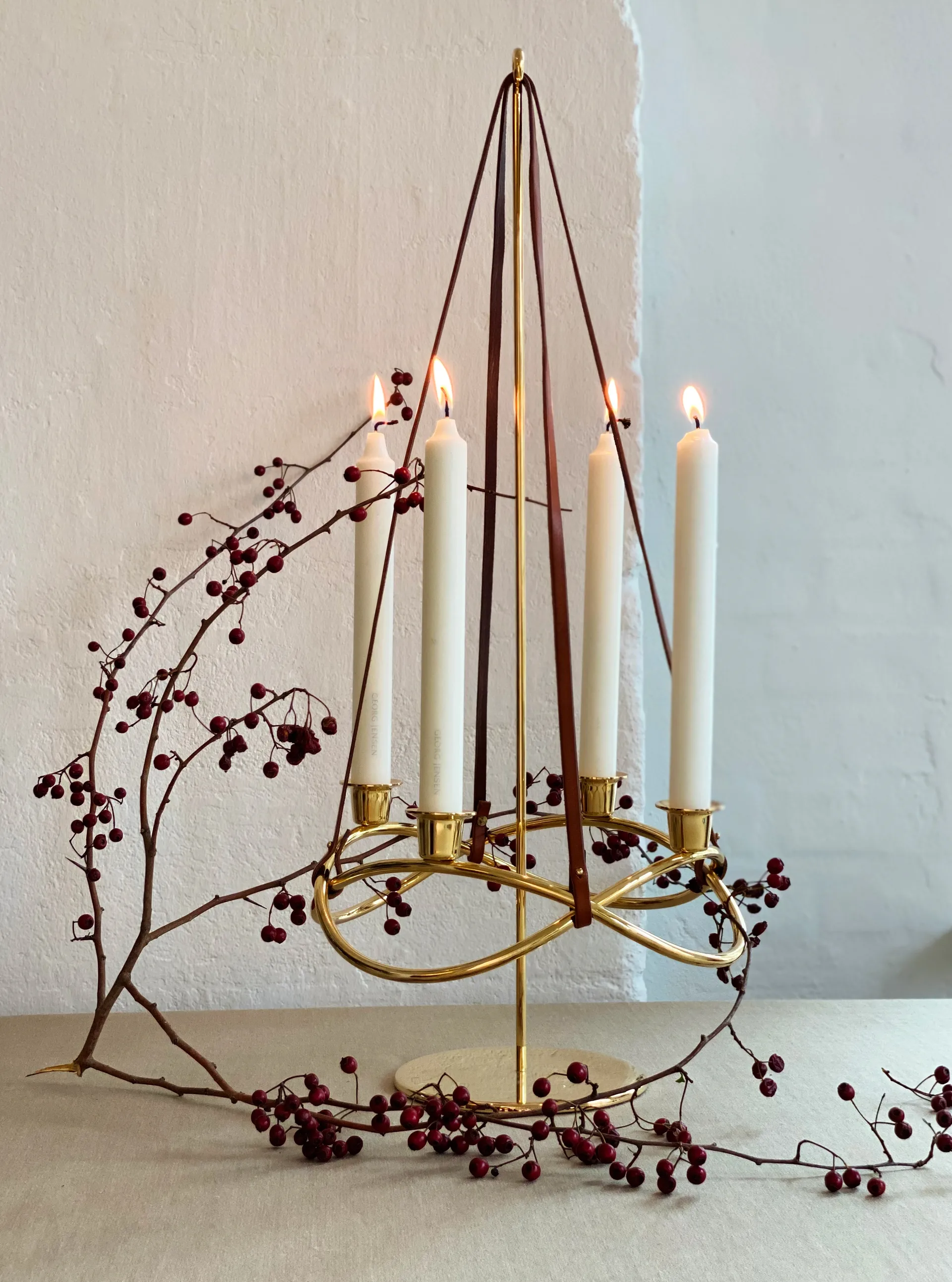 Candelabro Season Ø26 cm, chapado en oro Georg Jensen