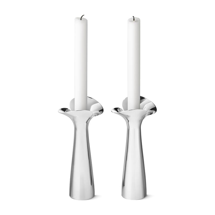 Candelabros Bloom Botanica, set de 2 - acero inoxidable - Georg Jensen