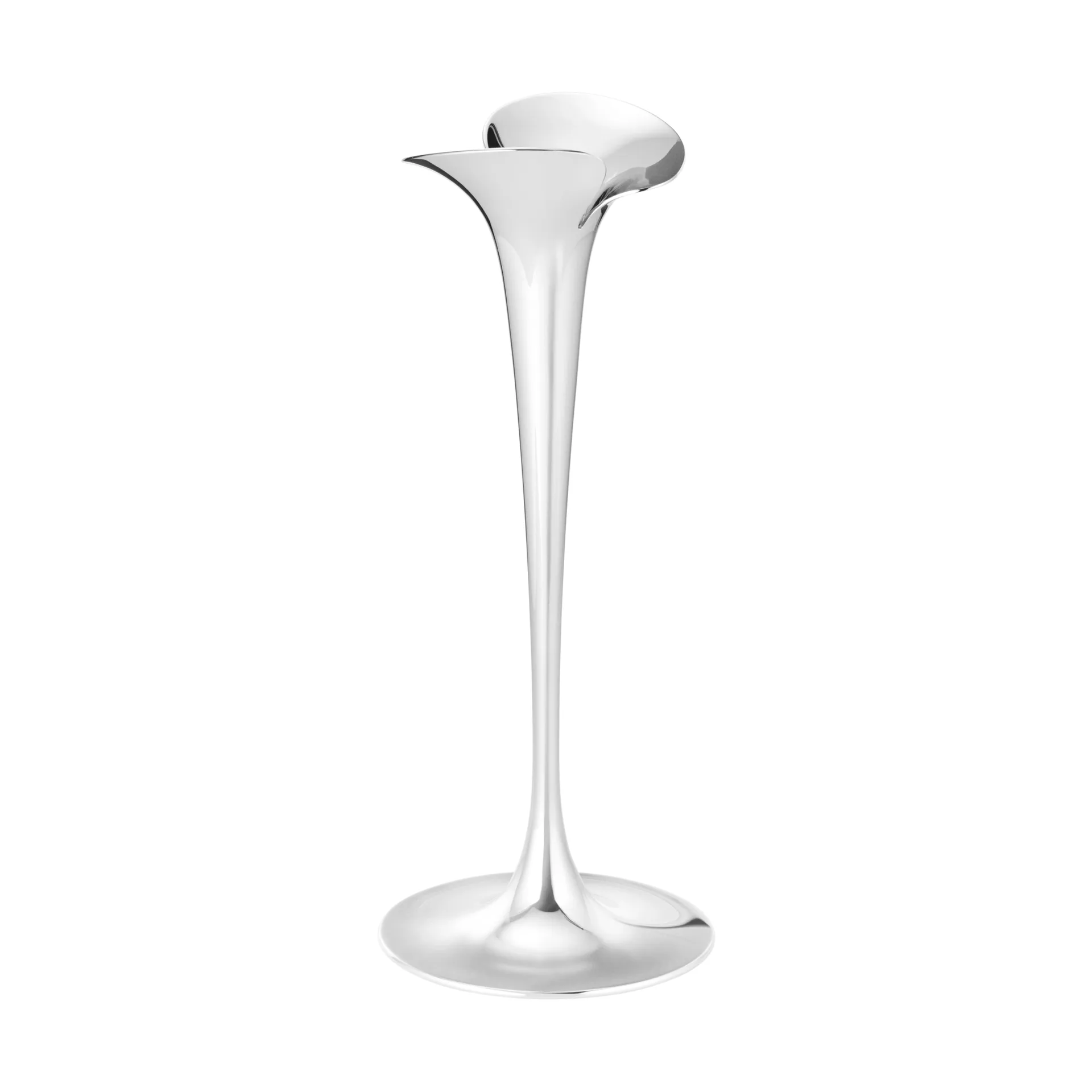 Candelabros para velas cónicas, Acero inoxidable, grandes, 2-pack Georg Jensen