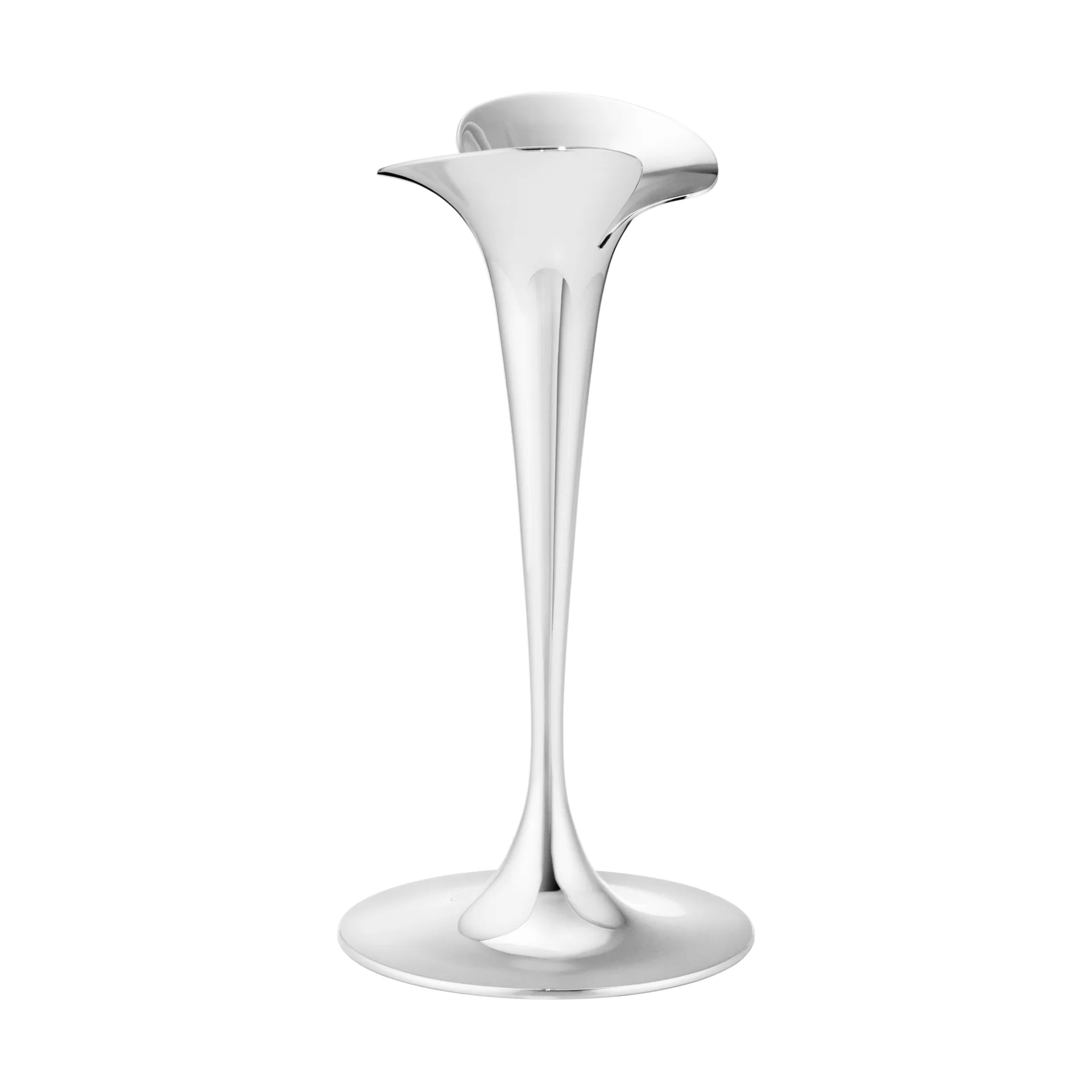 Candelabros para velas cónicas, Acero inoxidable, pequeño, 2-pack Georg Jensen