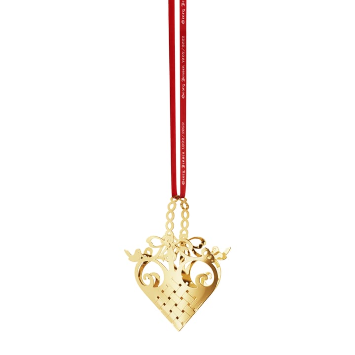 Colgante de navidad 1992/2022 Robin's nest, chapado en oro Georg Jensen