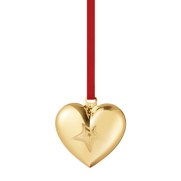 Colgante de navidad 2021 corazón - Chapado en oro - Georg Jensen