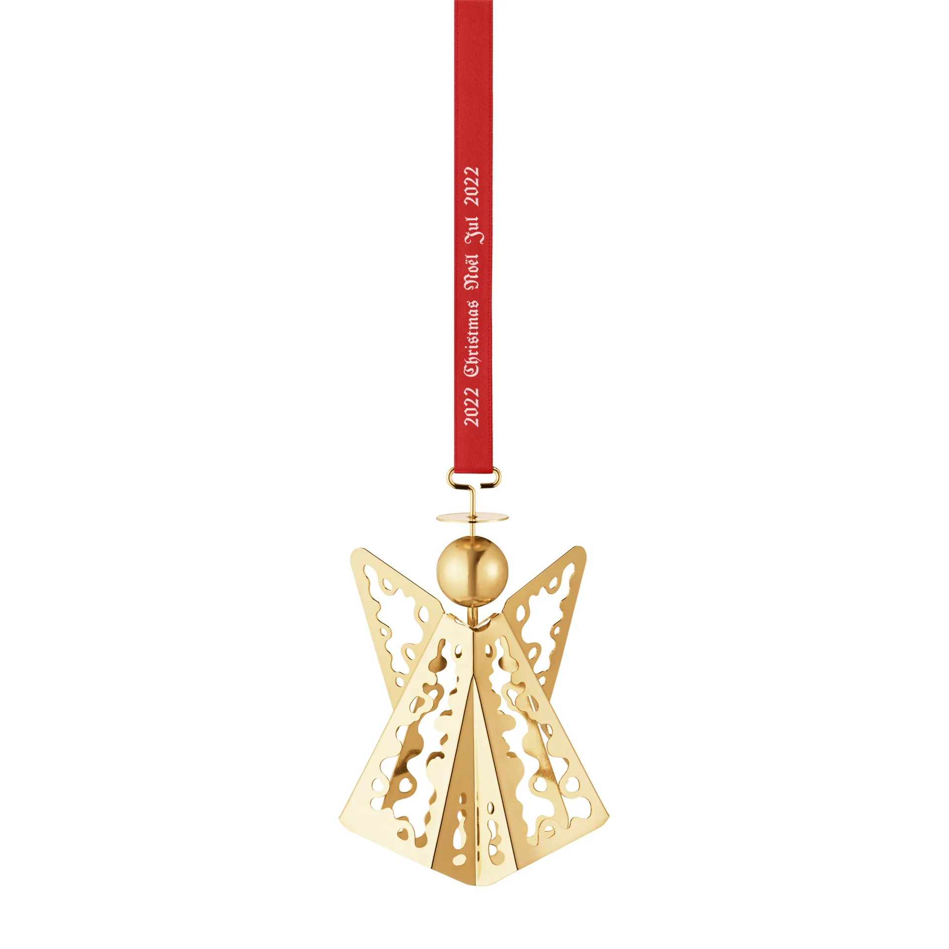 Colgante de navidad 2022 ángel, chapado en oro Georg Jensen