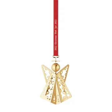 Colgante de navidad 2022 ángel - chapado en oro - Georg Jensen