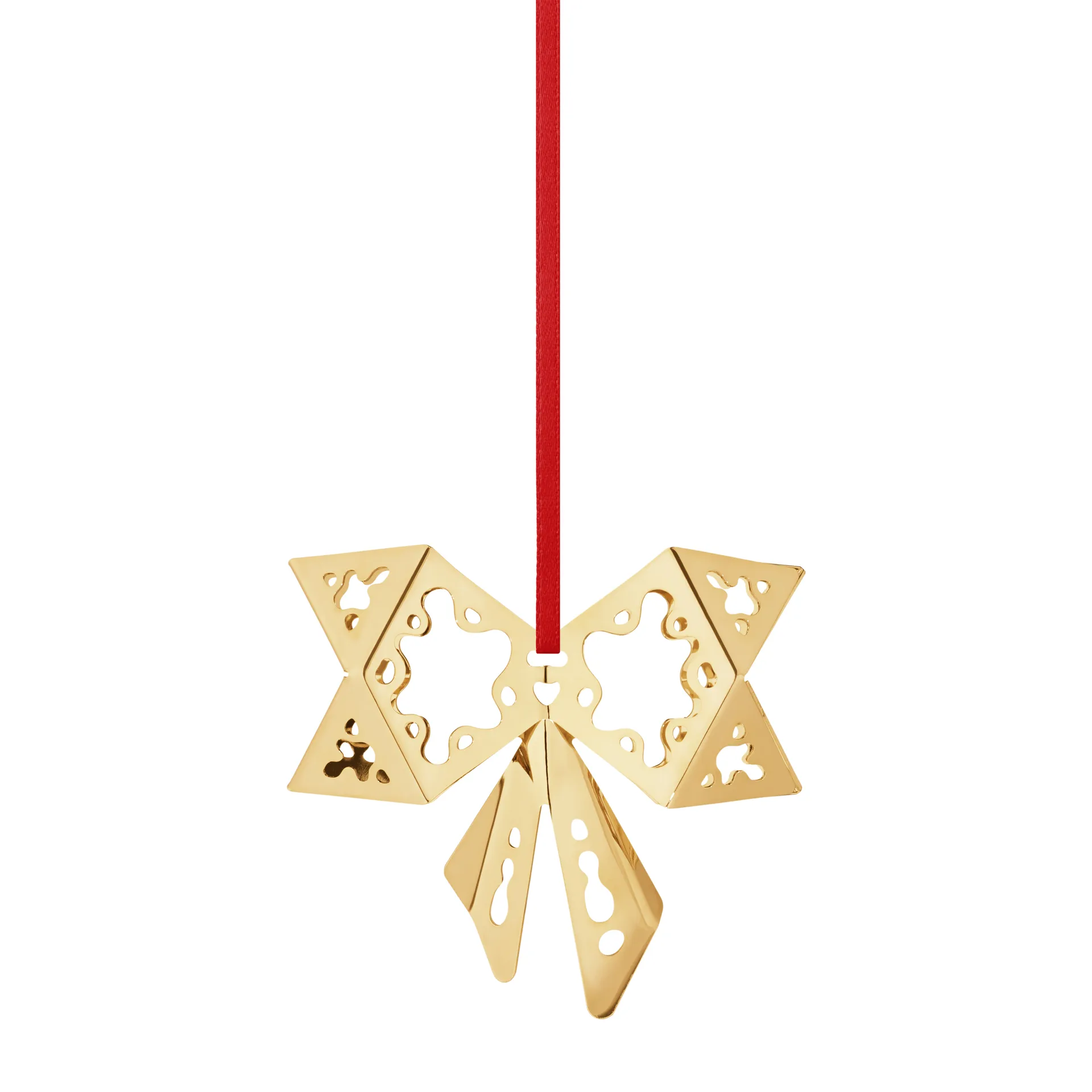 Colgante de navidad 2022 Bow, chapado en oro Georg Jensen
