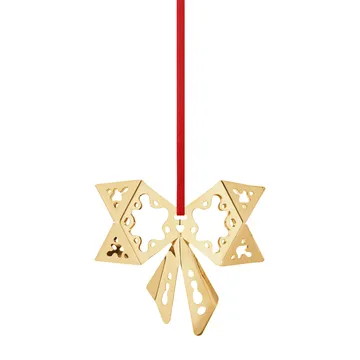 Colgante de navidad 2022 Bow - chapado en oro - Georg Jensen