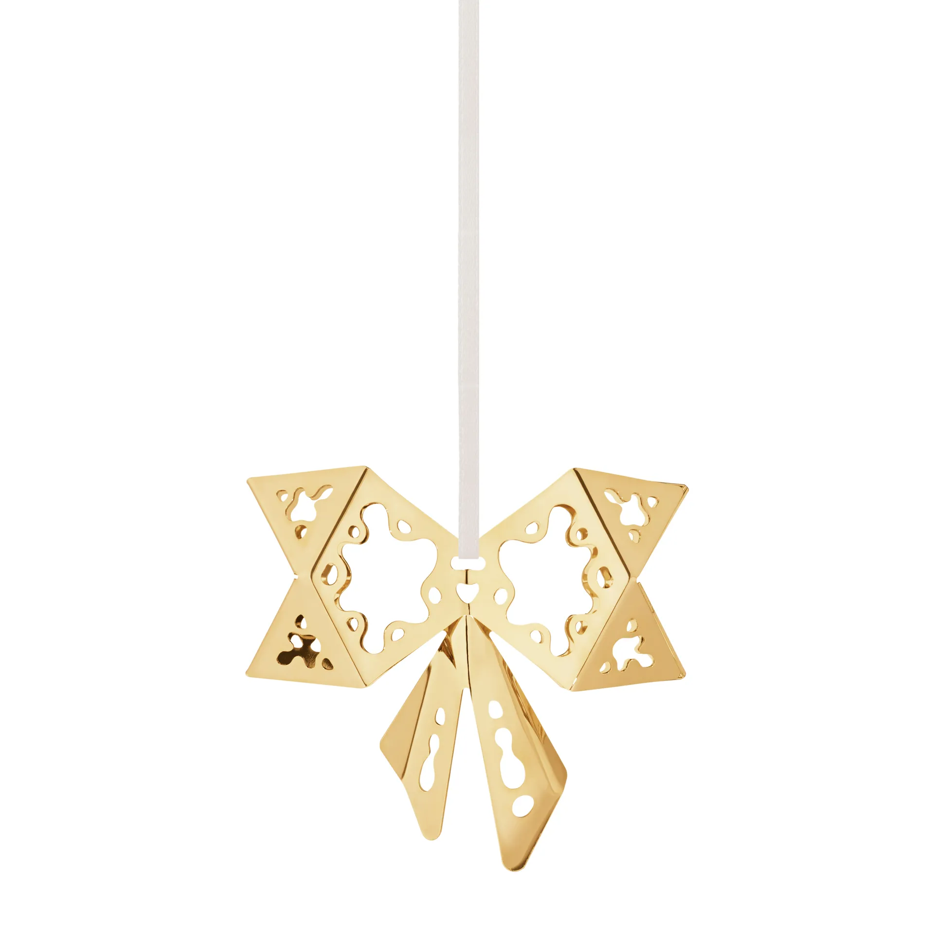 Colgante de navidad 2022 Bow, chapado en oro Georg Jensen
