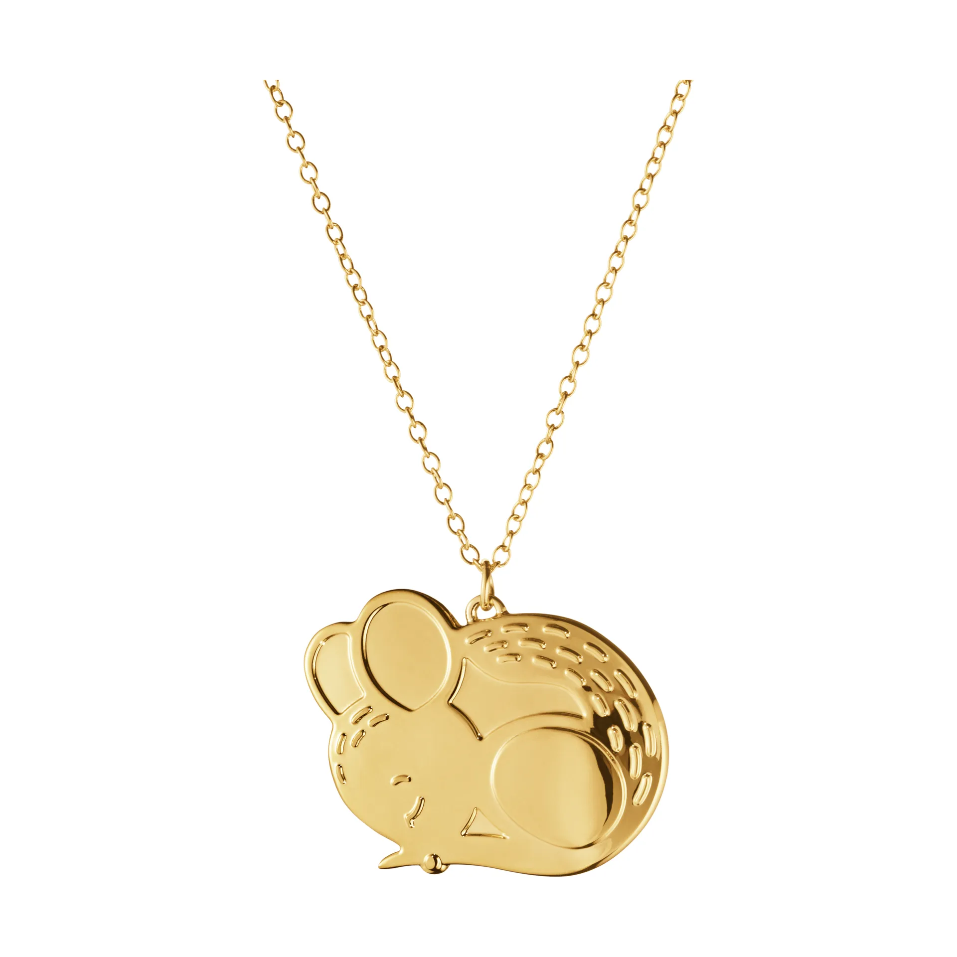 Colgante de Navidad 2023 ratón, Chapado en oro Georg Jensen