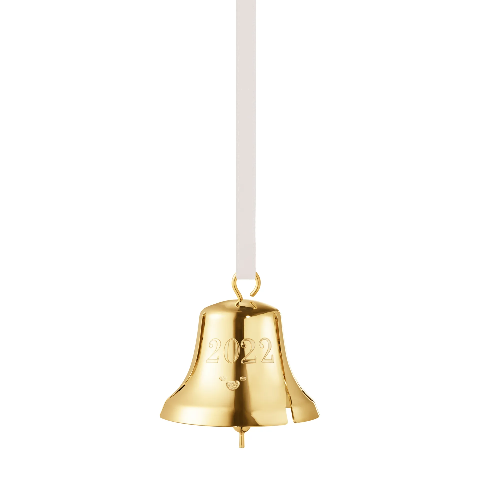 Colgante de navidad campanilla de navidad 2022, chapado en oro Georg Jensen
