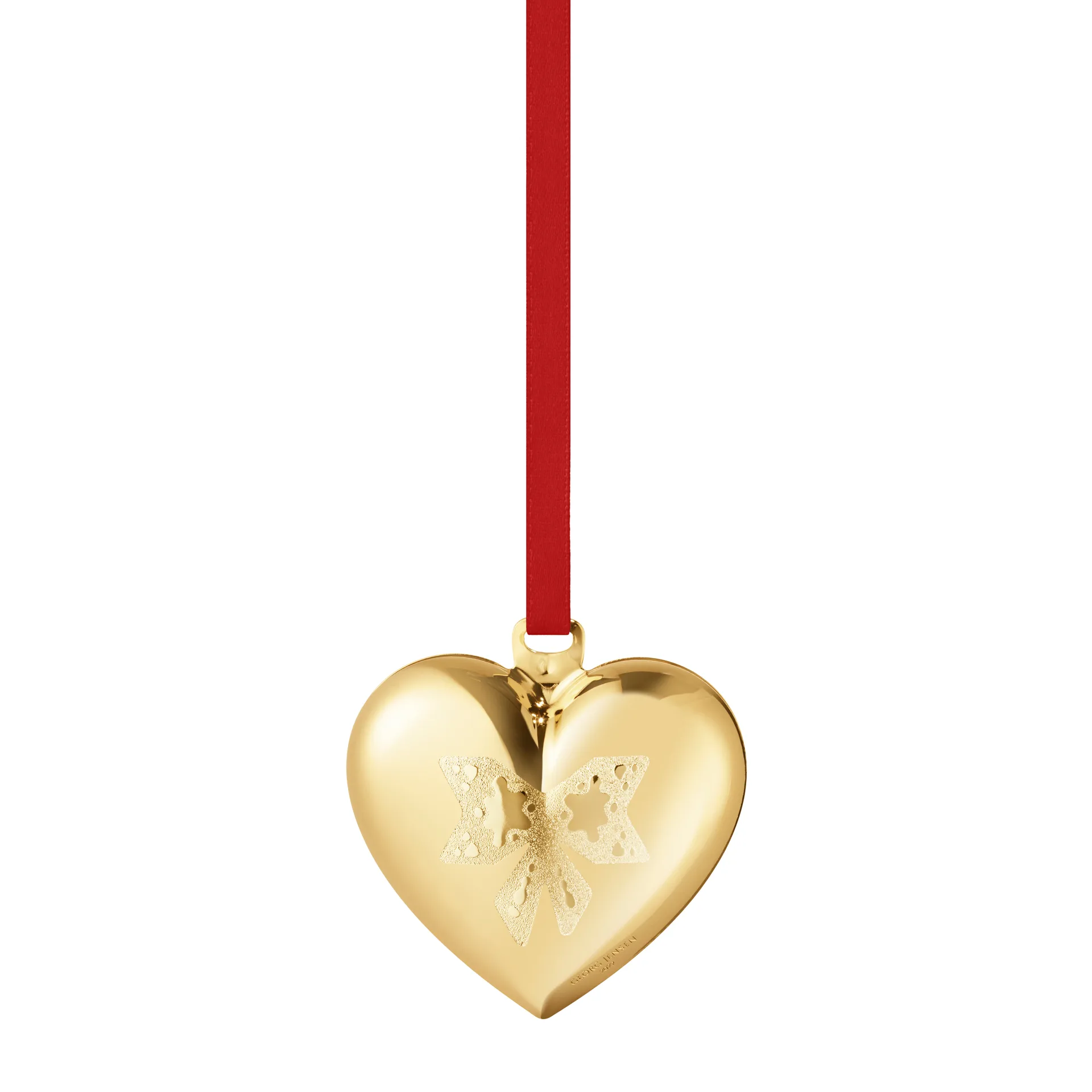 Colgante de navidad corazón 2022, chapado en oro Georg Jensen