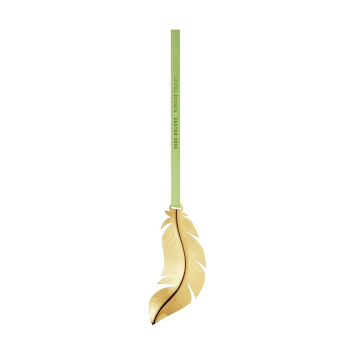 Colgante de Pascua 2024 Georg Jensen pluma, Chapado en oro 18 K Georg Jensen