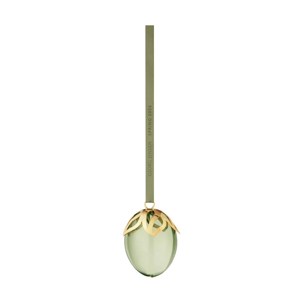 Colgante huevo de Pascua Georg Jensen, Verde, con baño de oro de 18K, 2026 Georg Jensen