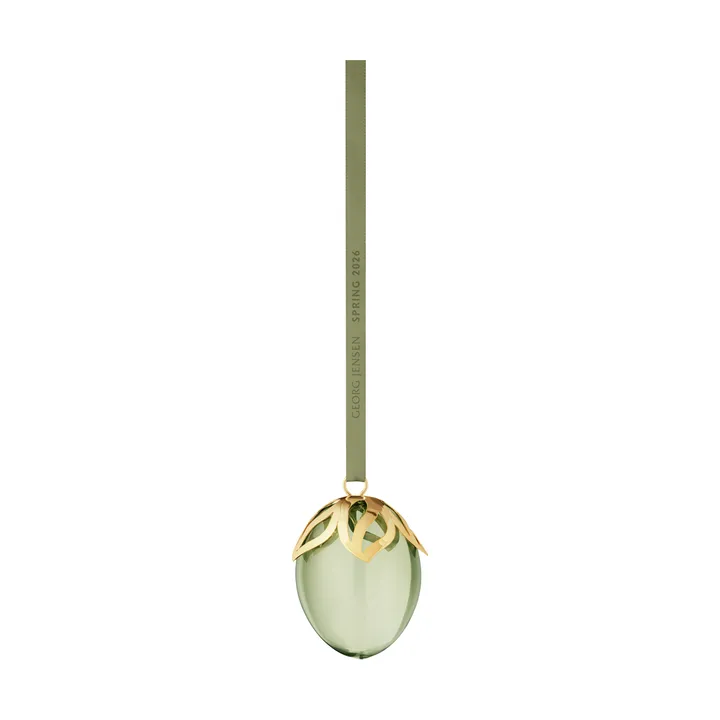 Colgante huevo de Pascua Georg Jensen - Verde, con baño de oro de 18K, 2026 - Georg Jensen
