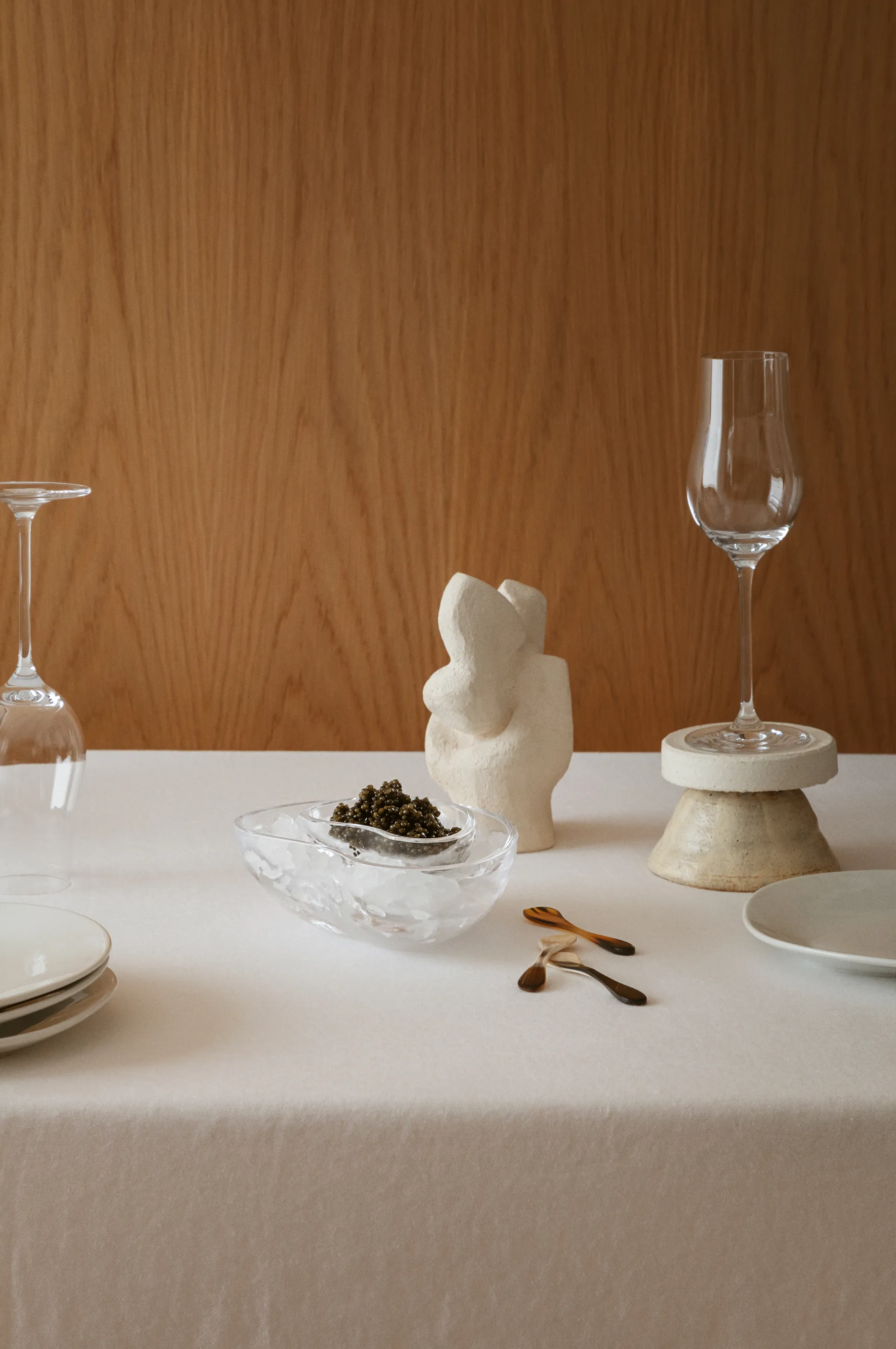 Cucharas para caviar Indulgence, 2-pack, Horn Georg Jensen